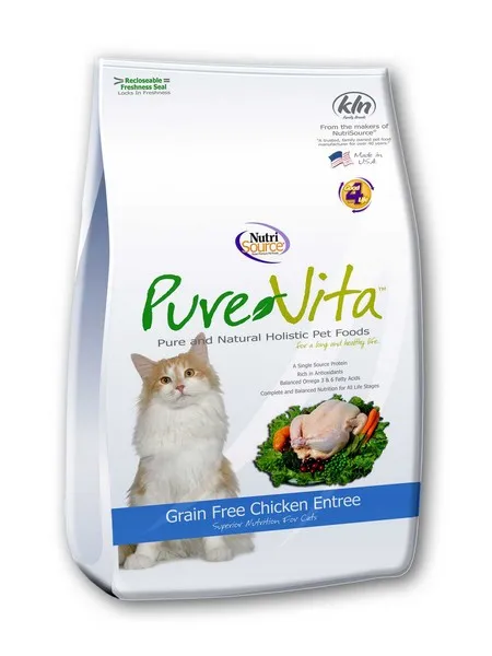 15 Lb Nutrisource Pure  Grain Free Chicken & Peas Entree Cat Food - Health/First Aid